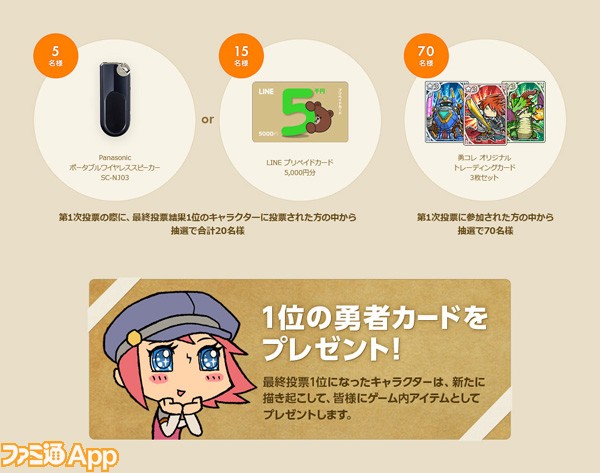 Line 勇者コレクター でキャラクター総選挙開催 選ばれし27体から栄光を手にするのは ファミ通app