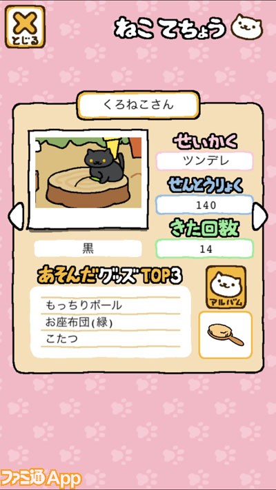 注目 もはや ネコ好きホイホイ ねこあつめ ました日記 ファミ通app