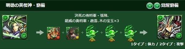 パズドラ_劉備進化素材