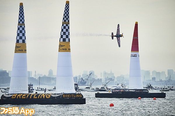 Martin Sonka of the Czech Republic performs during the finals of the third stage of the Red Bull Air Race World Championship in Chiba, Japan on June 5, 2016.