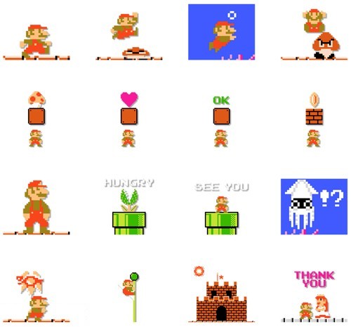 スーパーマリオ ドット絵lineスタンプ登場 Bダッシュや無限1upなど 音や動きを完全再現 スマホゲーム情報ならファミ通app