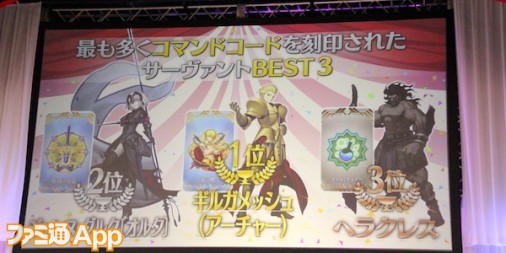 Fgo もっとも多くコマンドコードを刻印されたサーヴァントベスト3が発表 冬祭り大阪会場リポート スマホゲーム情報ならファミ通app
