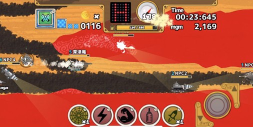 【新作】モグラの如く地底を掘って最速を競う横スクロールバトルレースゲーム『モグモグガンガン』