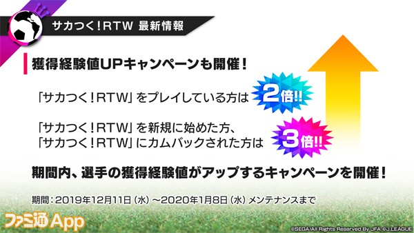 サカつくrtw 待望のオート進行機能も 19年12月アップデート直前緊急特番まとめ スマホゲーム情報ならファミ通app