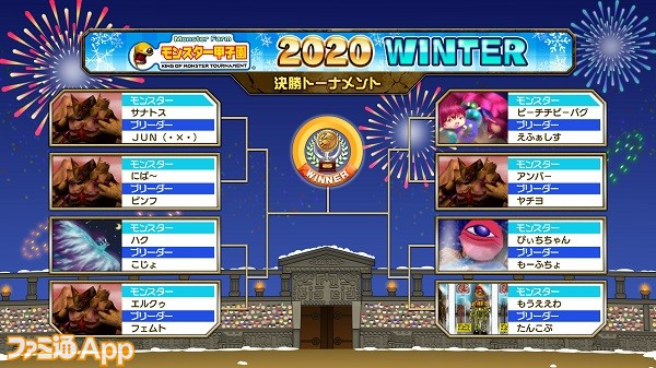 モンスターファーム2』公式大会“モンスター甲子園2020 WINTER”の決勝トーナメント動画が本日（1/6）より公開 |  スマホゲーム情報ならファミ通App