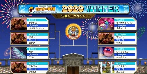 モンスターファーム2 公式大会 モンスター甲子園 Winter の決勝トーナメント動画が本日 1 6 より公開 スマホゲーム情報ならファミ通app