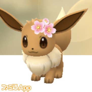 ポケモンGO日記#282】桜をつけたイーブイとピカチュウが登場する春