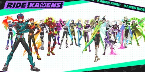 『ライドカメンズ』仮面ライダー16人のキャラクタービジュアル